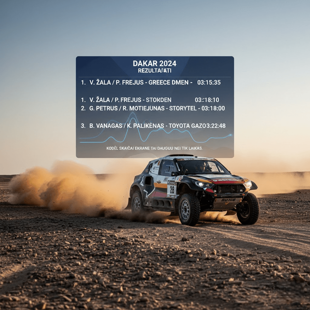 Dakaras Rezultatai: Kodėl Skaičiai Ekrane Tai Daugiau Nei Tik Laikas